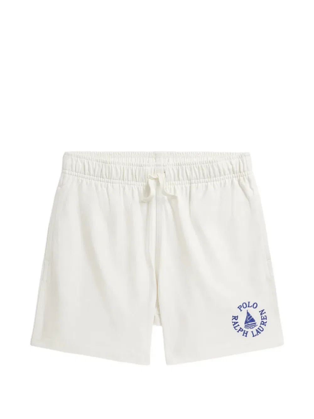 Хлопковые шорты с логотипом и завязками Polo Ralph Lauren Kids, нейтральный