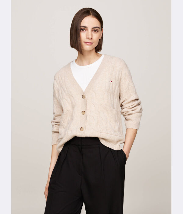 

Шерстяной кардиган Regular fit Tommy Hilfiger, желтый