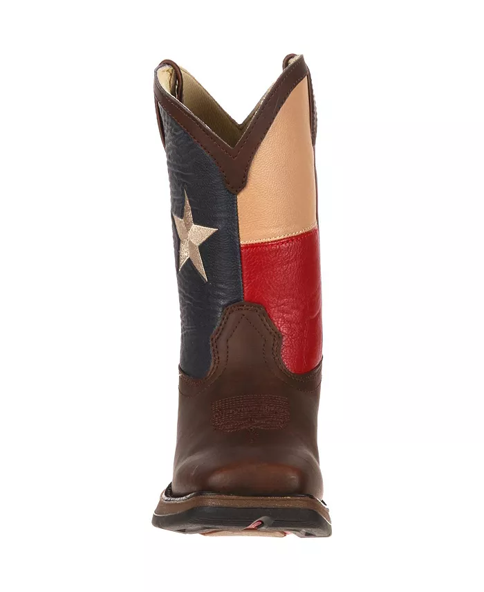 Детские Lil' Rebel от Kids' Texas Flag Western Boot Durango, коричневый — фото 3