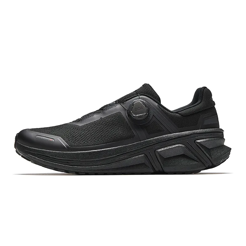 ANTA Champion Honor 3 Comfortable Textile, Rubber Low top Running Shoes Men's Basic Black