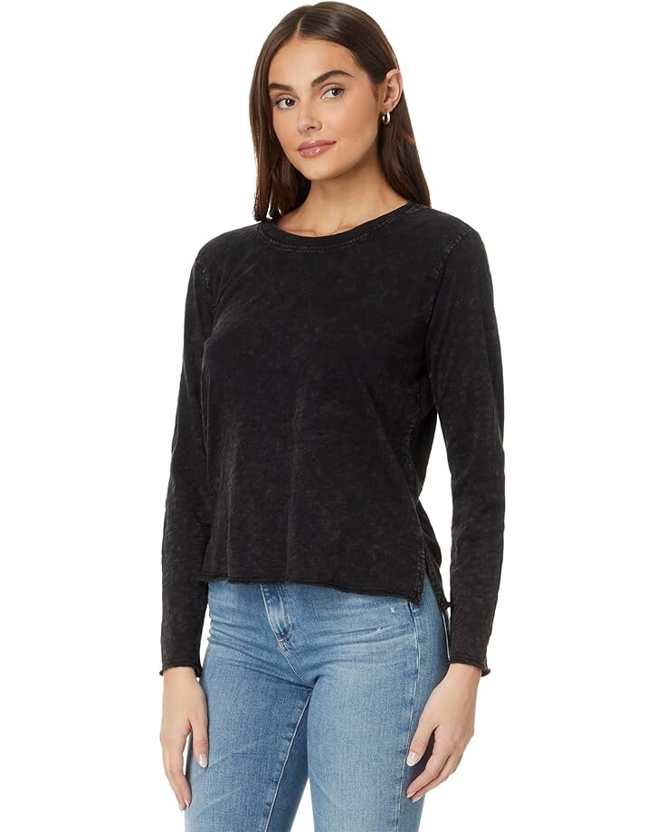 

Футболка Mod-o-doc Long Sleeve Cropped Boxy Tee, цвет Mineral Black