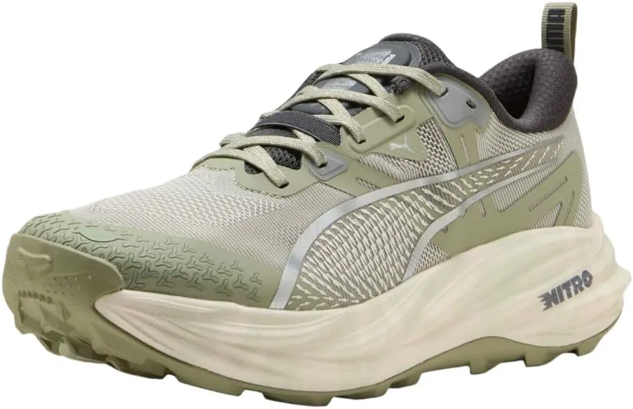 Мужские кроссовки для бега по пересеченной местности PUMA Voyage Nitro 3 Trail - зеленые, белый/серый — фото 2