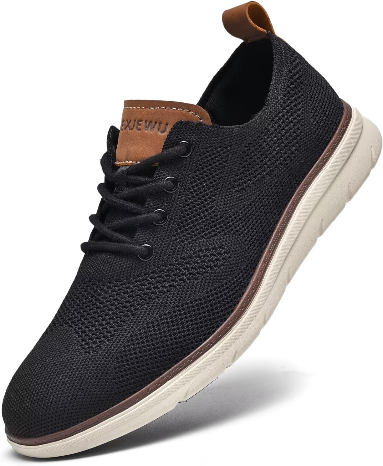 

Мужские туфли оксфорды для официального стиля, повседневная обувь для ходьбы, легкие сетчатые кроссовки для работы и бизнеса, теннисная обувь Dexjewu, черный