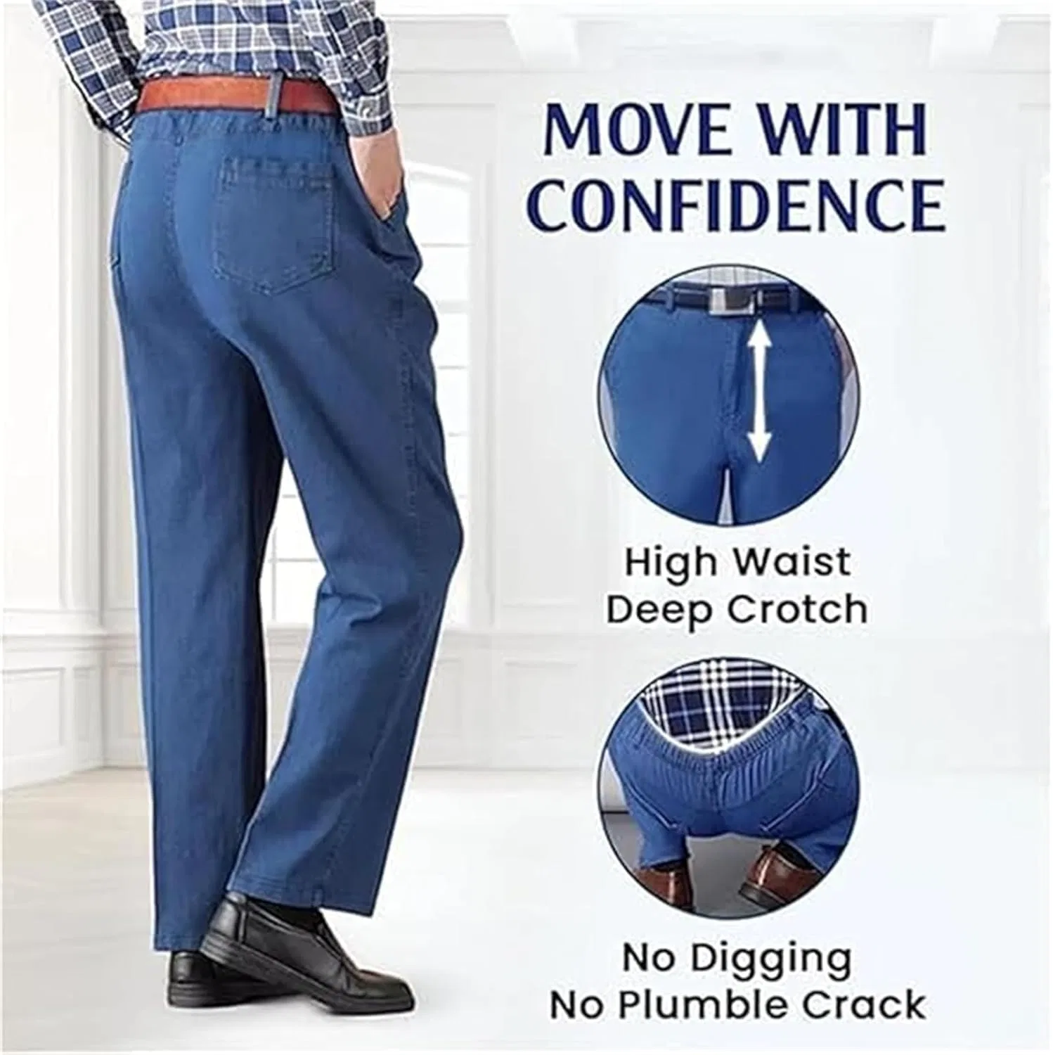 Джинсы свободные Thick Blue — фото 3