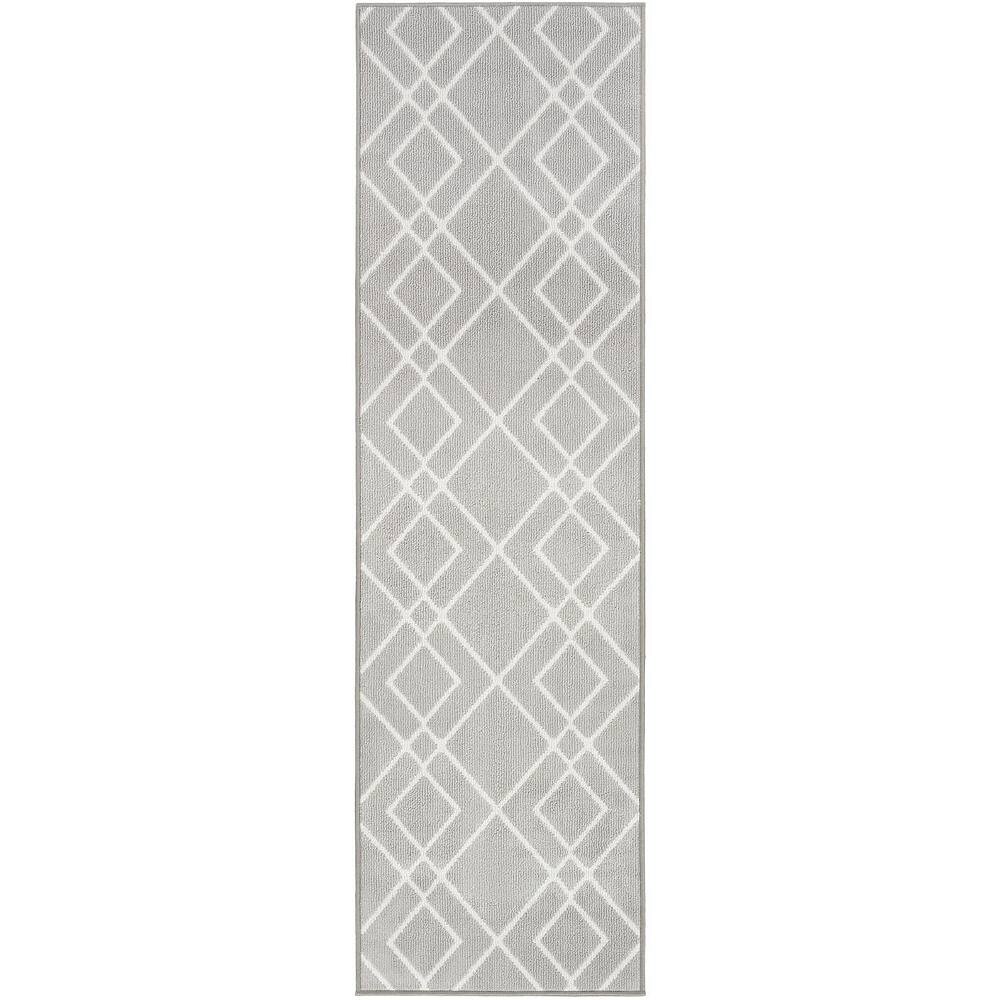 

Nourison Modern Lines Геометрический коврик для дома RugMarketPlace, цвет Silver