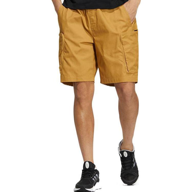 Шорты Men's adidas Solid Color Logo Printing Casual Straight Shorts Yellow HM2987 — фото 2