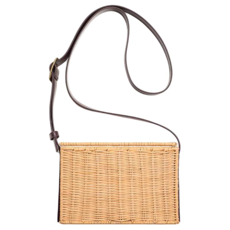 

Плетёная сумка через плечо мужская светло-бежевая ZARA