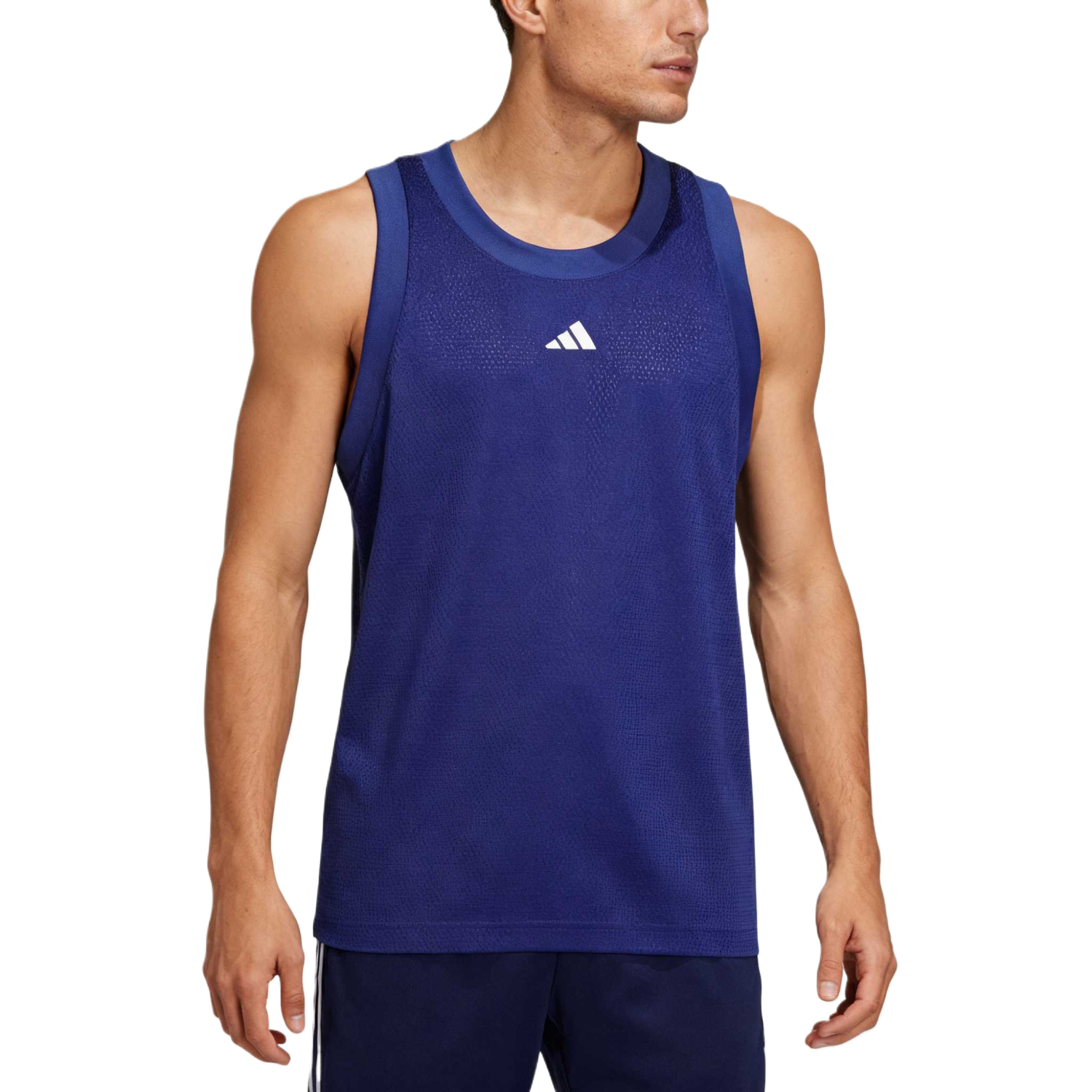 Баскетбольная майка мужская Victory Blue/White Adidas, синий/белый — фото 3