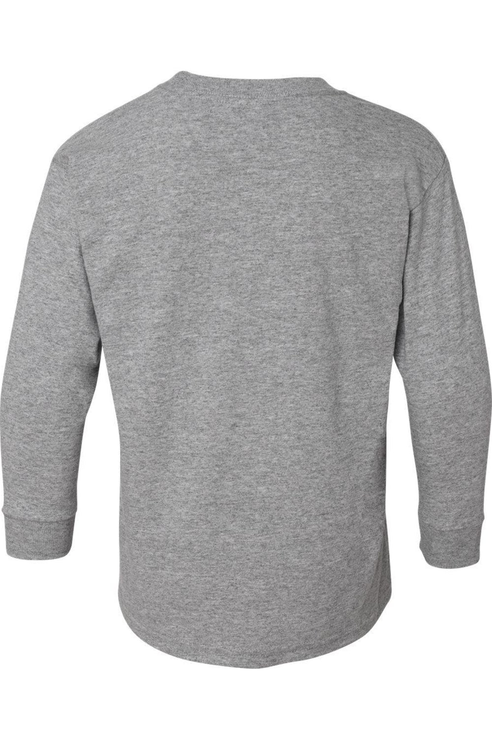 Футболка Gildan Heavy Cotton Youth с длинным рукавом, цвет sport grey — фото 2