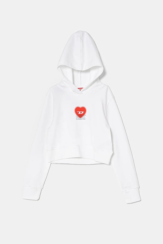 

Детская хлопковая толстовка SCUOREHOOD SWEAT-SHIRT Diesel, белый