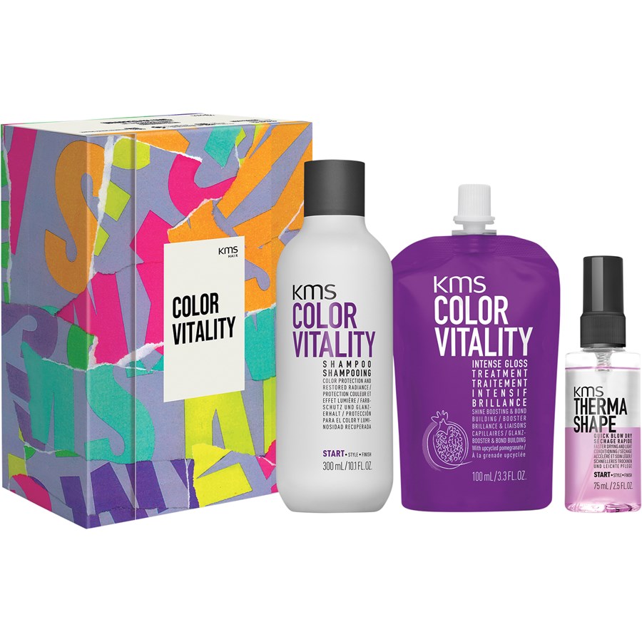 

Шампунь KMS Intense Gloss Treatment, CV Shampoo 300 ml + CV Gloss Treatment 100 ml (NPD) + TS Quick Blow Dry 75 ml / 1 Stk.