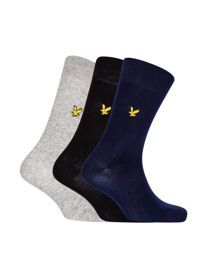 

Носки Lyle & Scott Socken 3-Er Set, цвет Meliert Grau/Dunkelblau/Schwarz