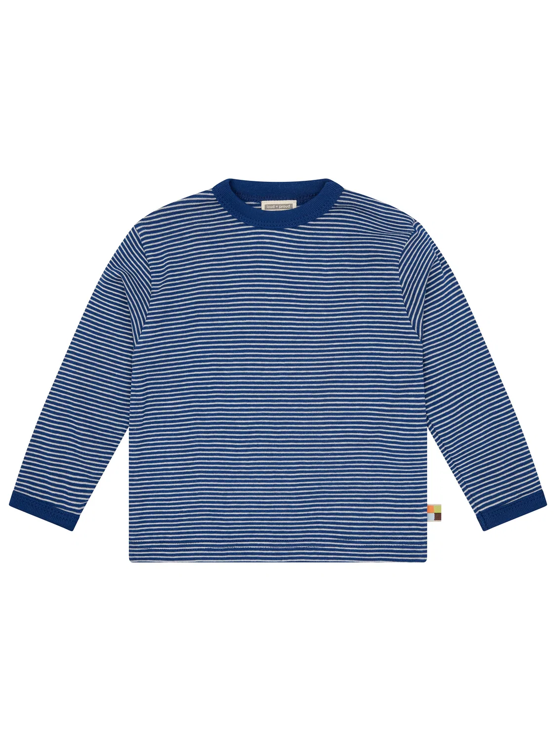 Футболка 'Langarm Футболка Streifen' Loud + Proud, Ultramarine Blue