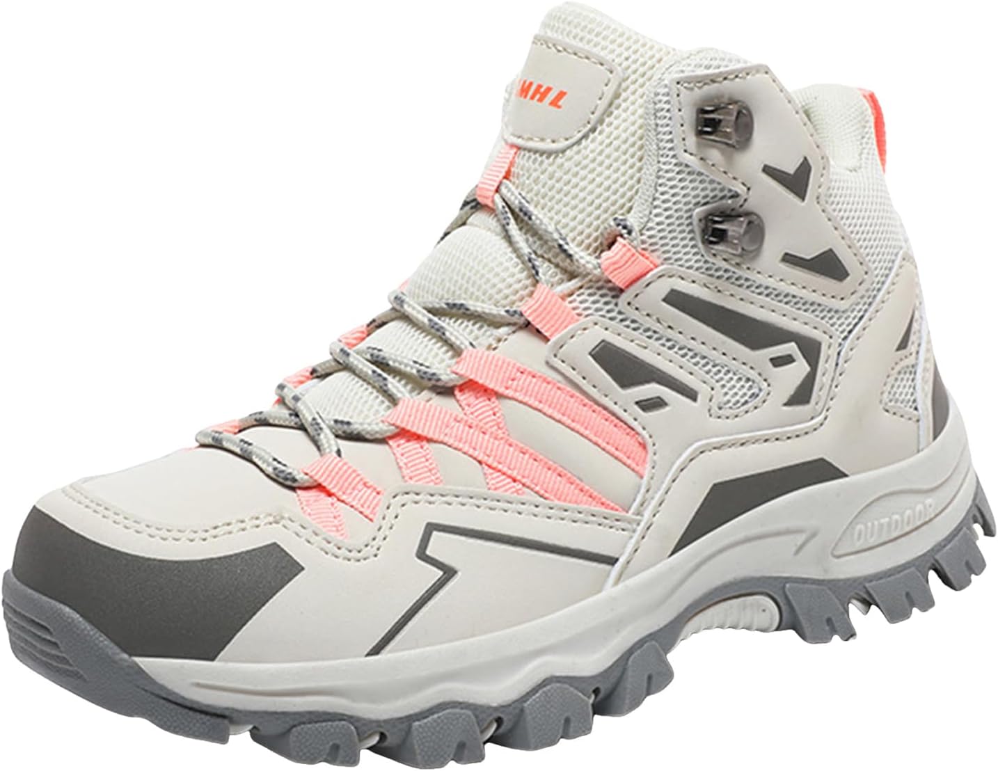 

Мужские походные ботинки IWIHMIV, легкие трекинговые туфли, противоскользящие высокие походные ботинки, повседневная рабочая обувь, розовый