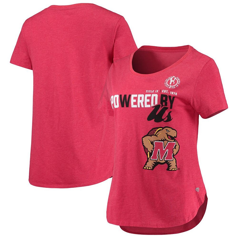 

Женская футболка Colosseum Heathered Red Maryland Terrapins PoWered By Title IX, цвет Mar Red