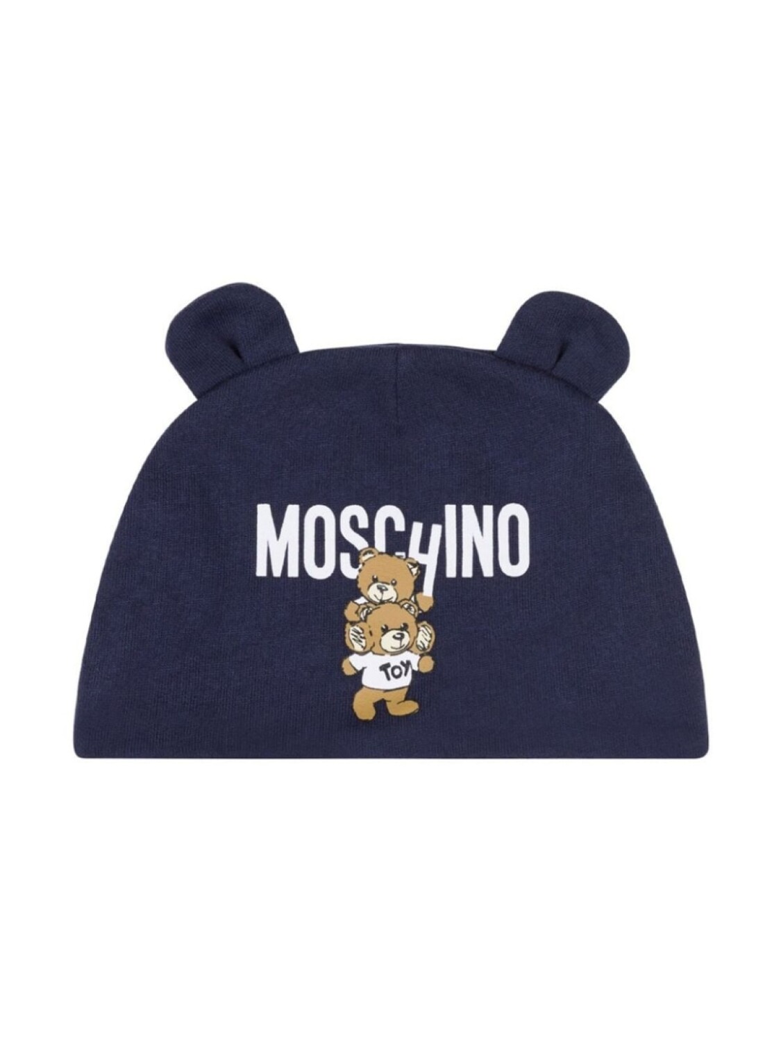 

Moschino Kids шапка с принтом плюшевого мишки, синий