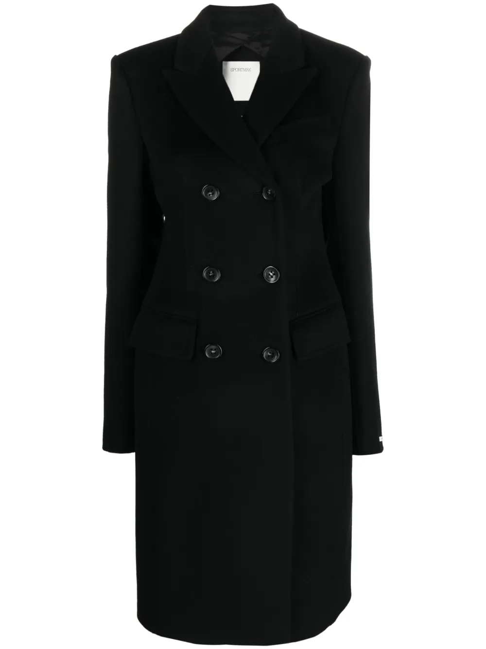 

Двубортное пальто Morgana из вирджинской шерсти SPORTMAX, черный