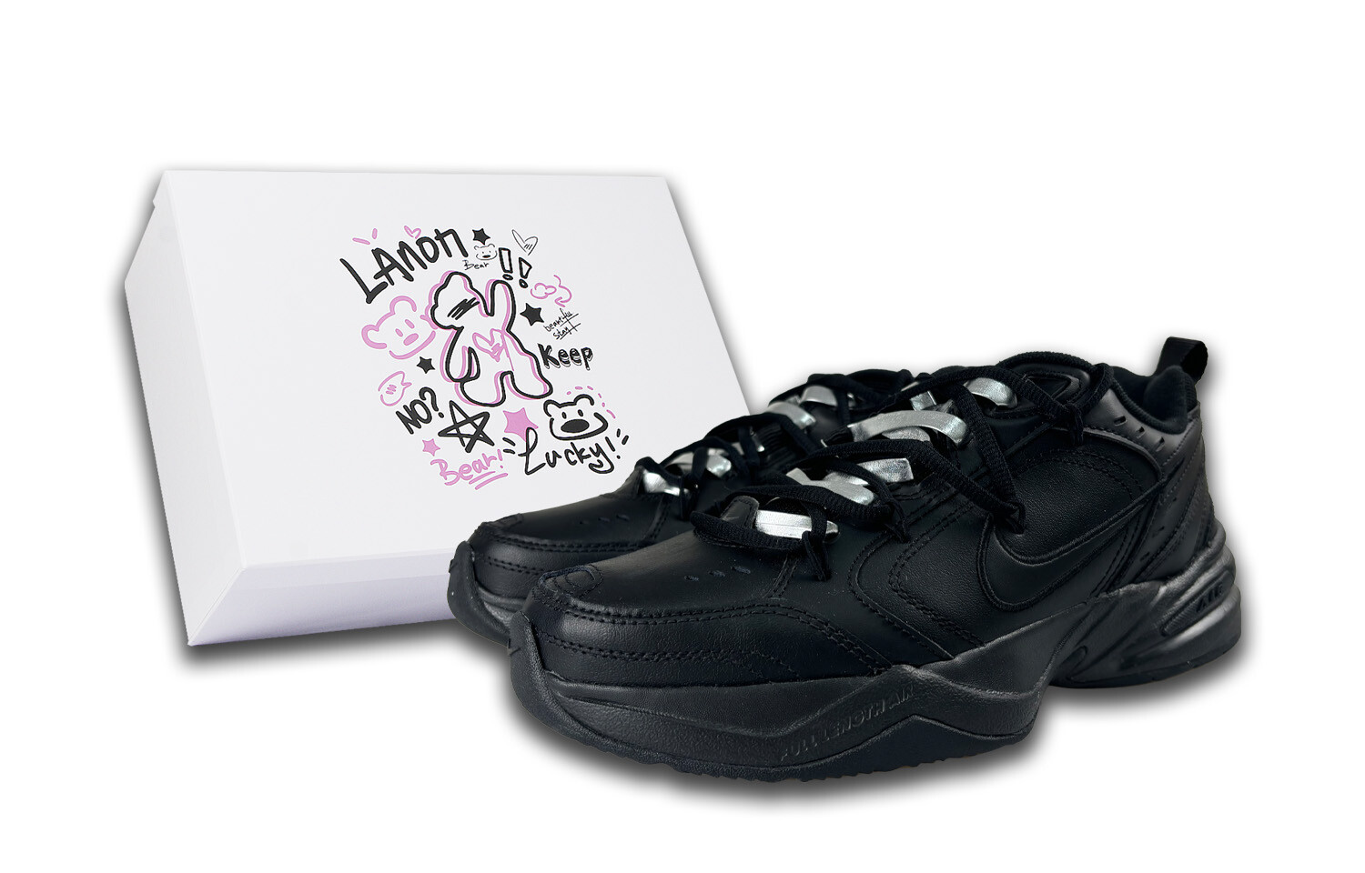 

Кроссовки Air Monarch 4 Chunky унисекс с низким верхом, серебряный Nike, черный