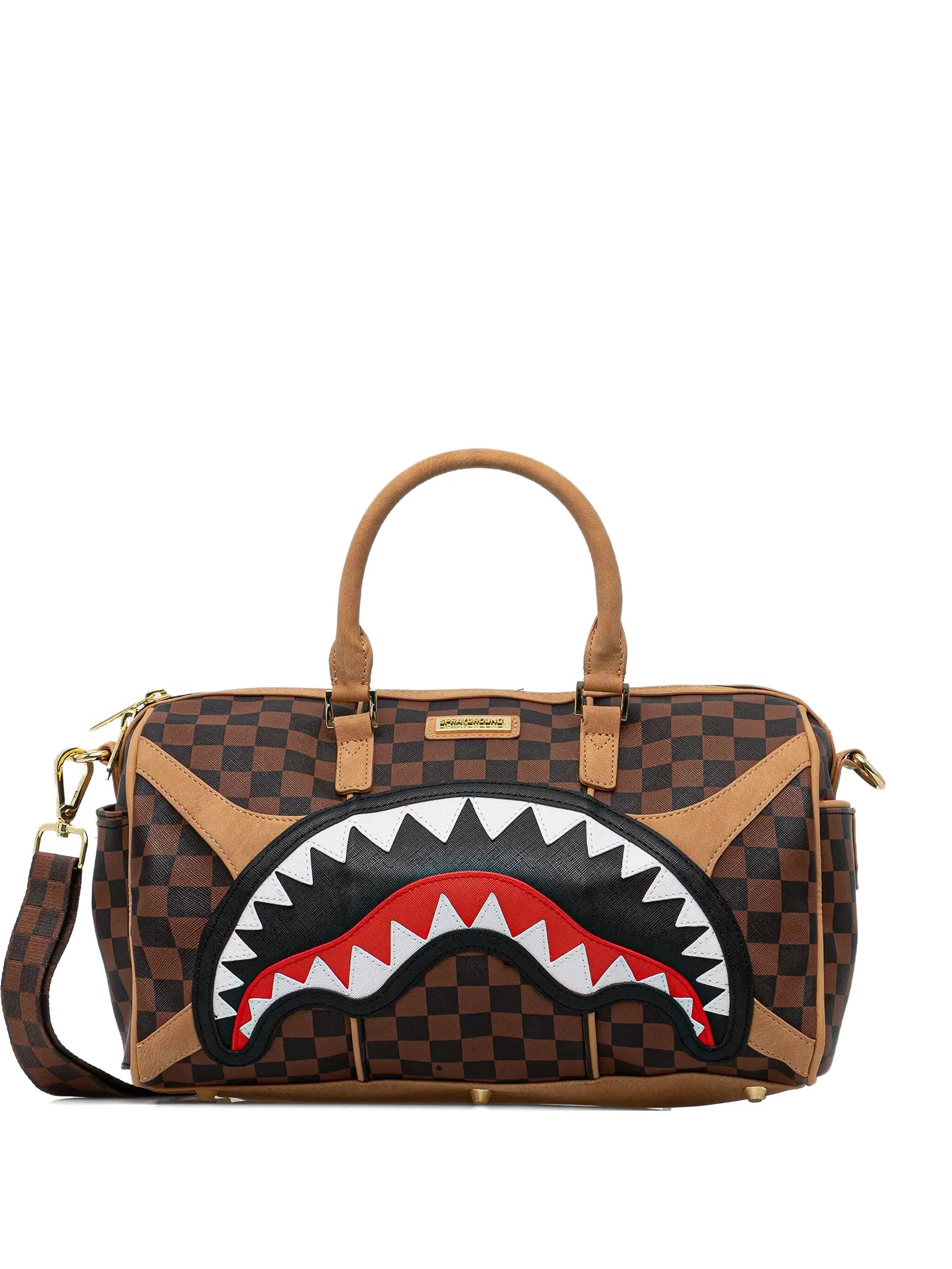 

Дорожная сумка в клетку Sprayground, коричневый