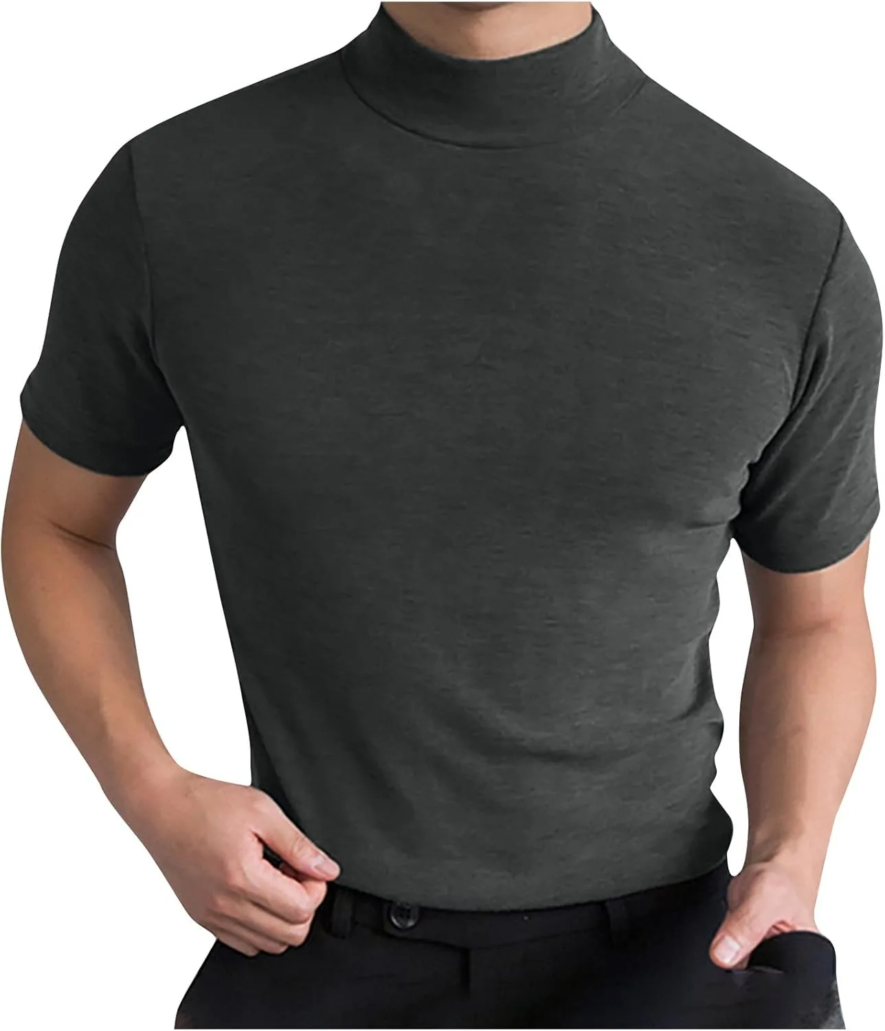 

Мужская водолазка с коротким рукавом, Slim Fit