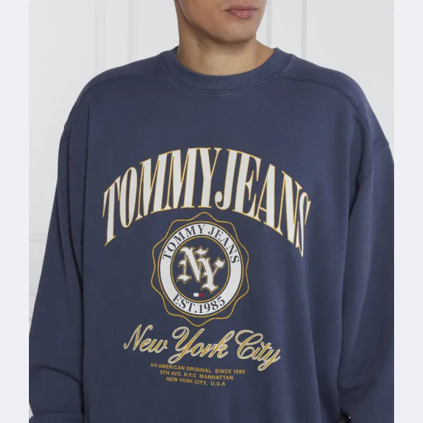 Толстовка обычного кроя Tjm boxy luxe varsity Crew Tommy Hilfiger, синий — фото 4