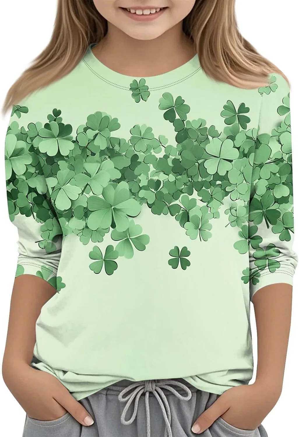 Футболка женская оверсайз с принтом St. Patrick's Day, Mint Green