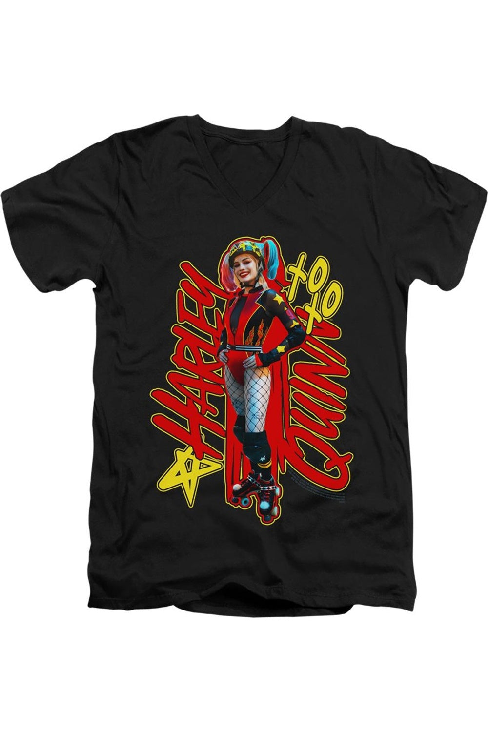

Футболка / футболка из хлопка премиум-класса Birds Of Prey Harleymania с коротким рукавом и V-образным вырезом для взрослых Gildan, черный