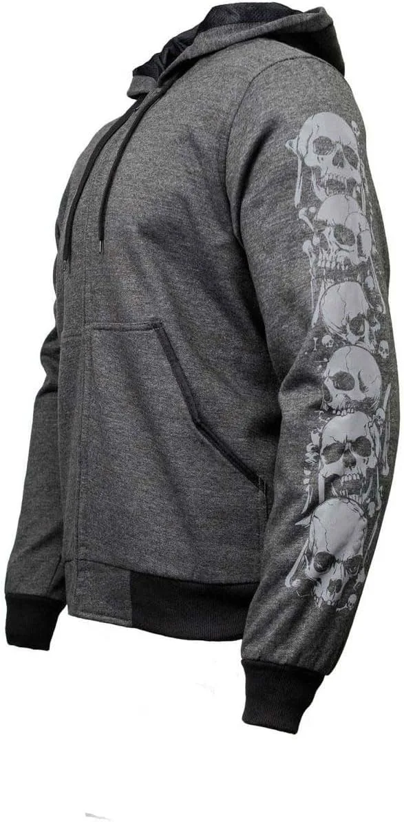 

Milwaukee Leather мужской CE бронированный мотоциклетный худи - усиленный арамидными волокнами - защитный