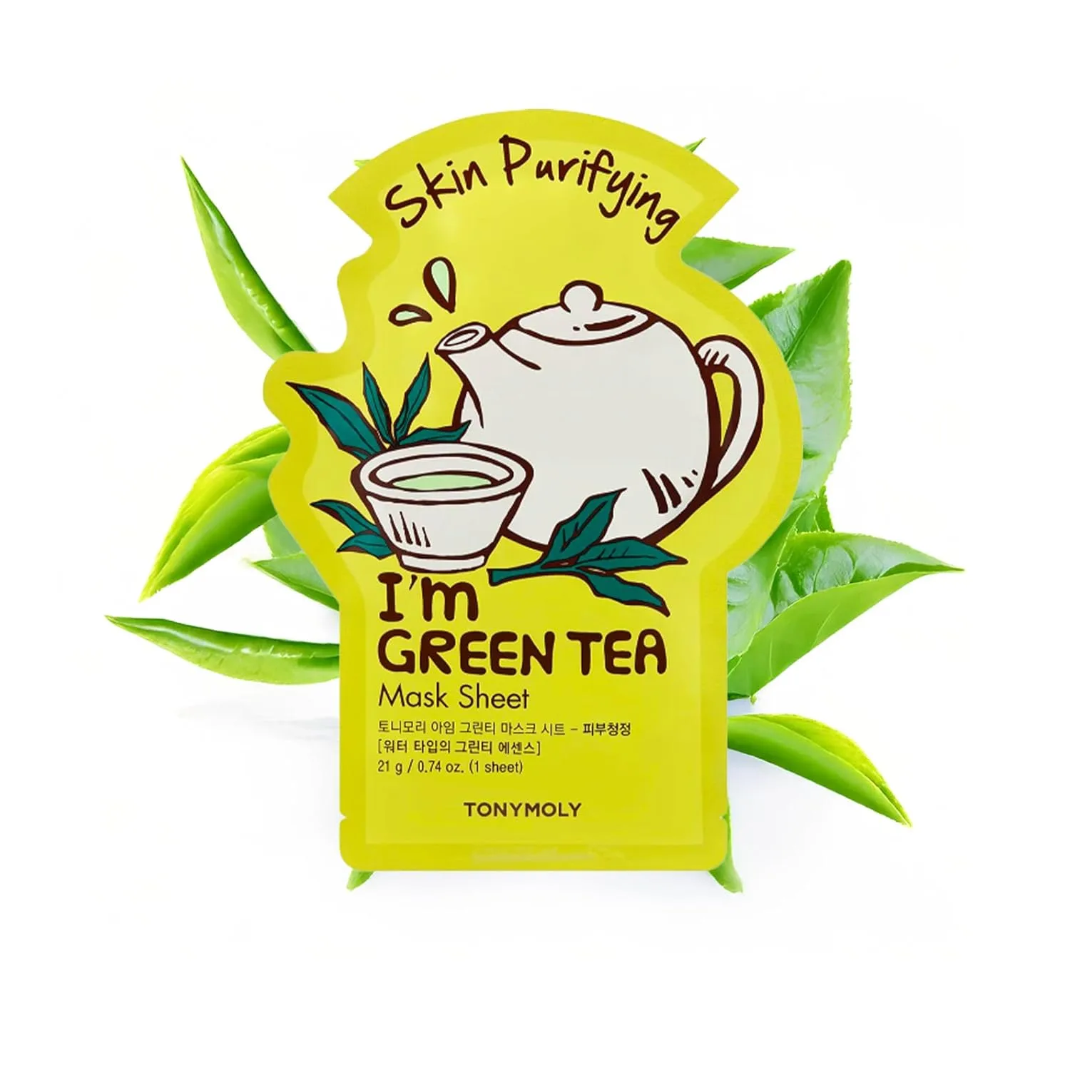 Набор TONYMOLY — I’m Real Sheet Mask Set - набор корейских тканевых масок для увлажнения, успокоения и питания кожи 1 штука (1 шт.), Green Tea 1