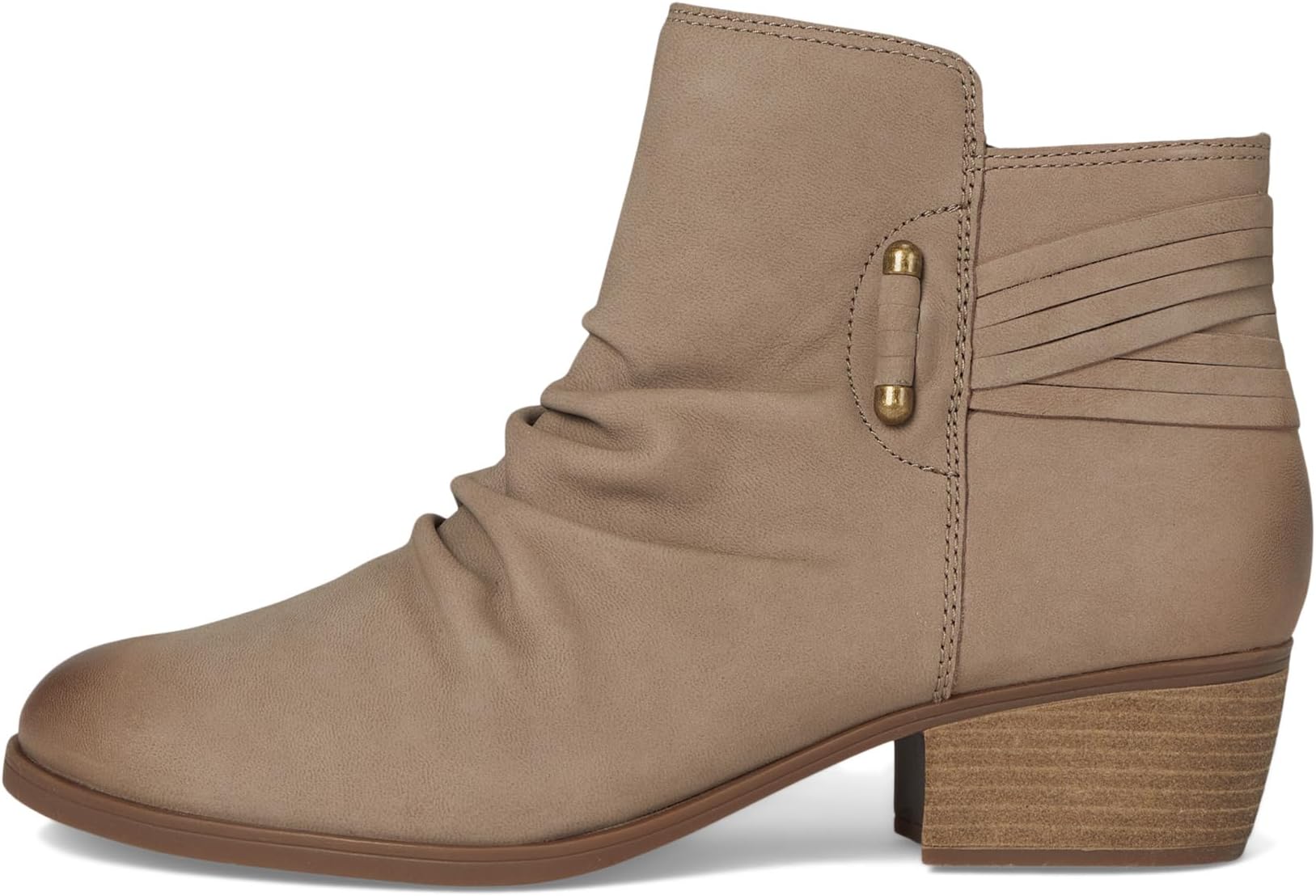 Ботильоны женские Clarks Charlten Rosa из нубука со сборкой, бежевый — фото 4