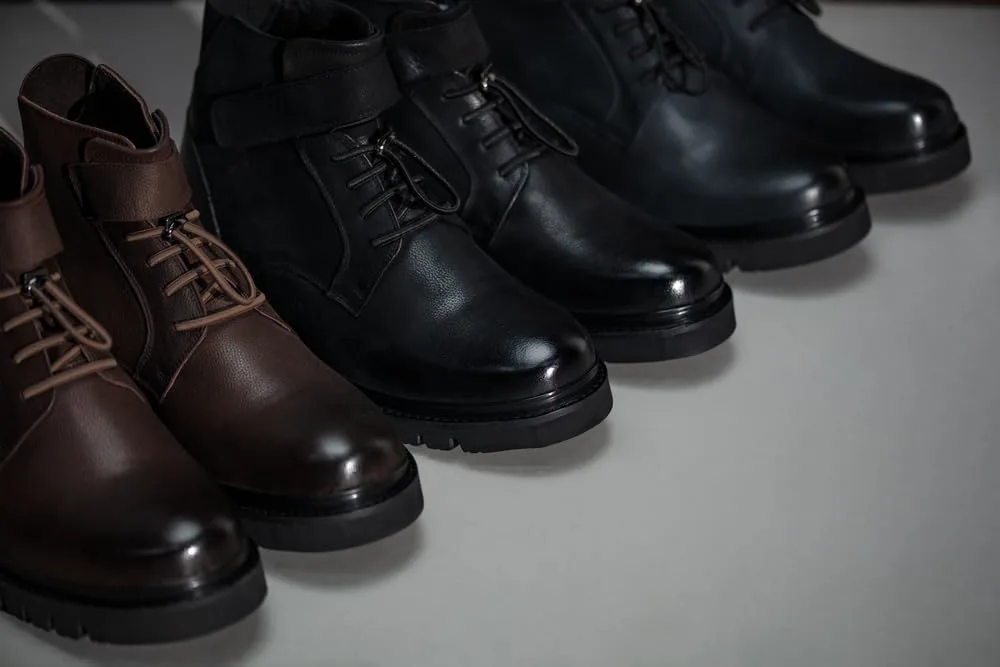 

Мужские невидимые обувные подъемники CALTO - темно-синие кожаные повседневные ботинки в рабочем стиле на шнуровке - увеличивают рост на 3,2 дюйма - K83116 - размер 7,5 D(M) US No Brand, черный