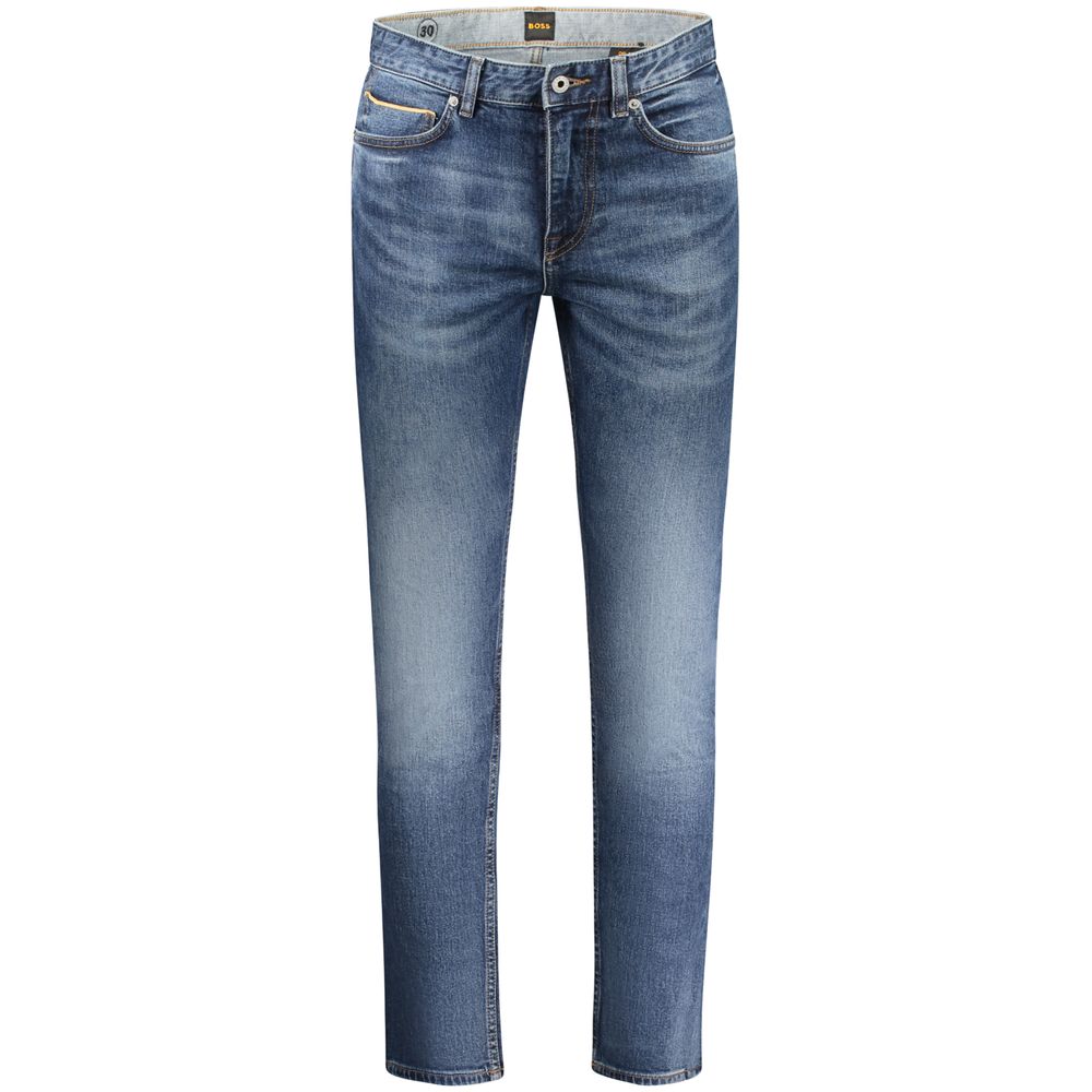 

Синие хлопковые мужские джинсы SlimFit Hugo Boss
