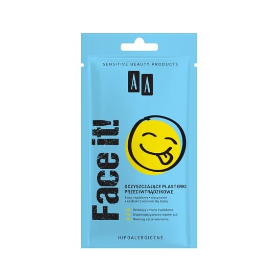 

Очищающие патчи против прыщей, 24 шт. AA, Face It!