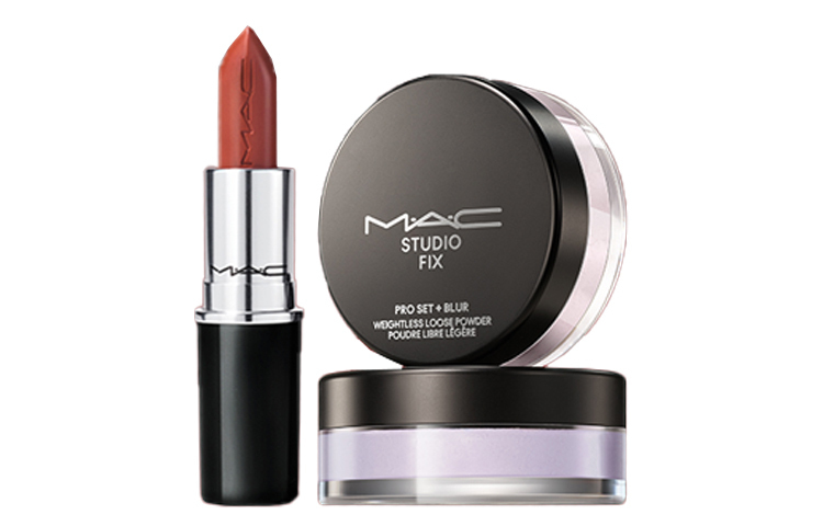 

MAC Модный набор косметики Luminous Bullet Lipstick #544+Absolute Purple рассыпчатая пудра 6,5г