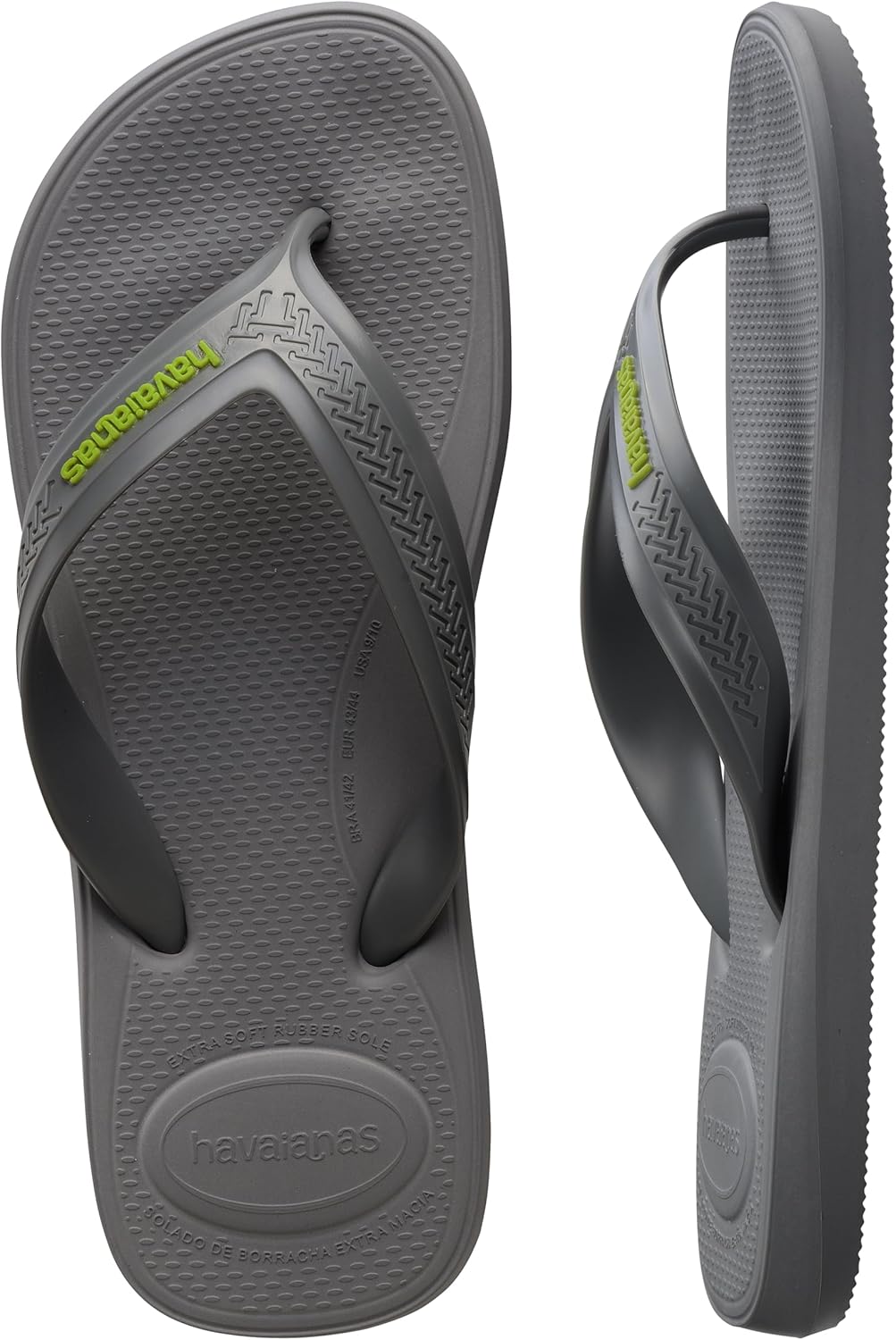Havaianas - Top Max Comfort, стильные, удобные и прочные шлепанцы для мужчин, с устойчивым и функциональным дизайном, анатомически правильной формой и нескользящей подошвой, серый/стальной — фото 4