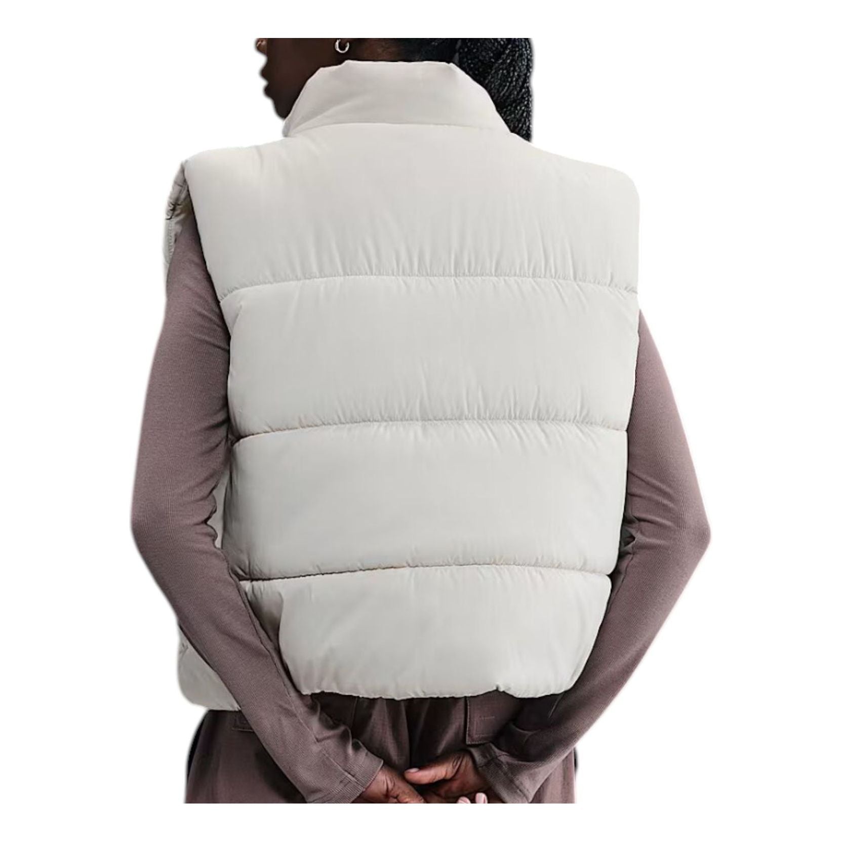 (WMNS) Nike Therma-FIT Loose-Fit Classic Puffer Vest 'Light Bone' — фото 2