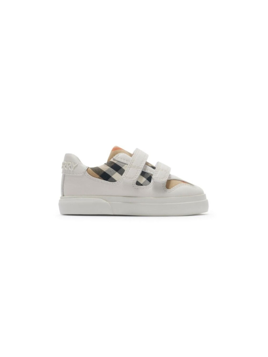 

Кроссовки с клетчатыми вставками Burberry Kids, белый