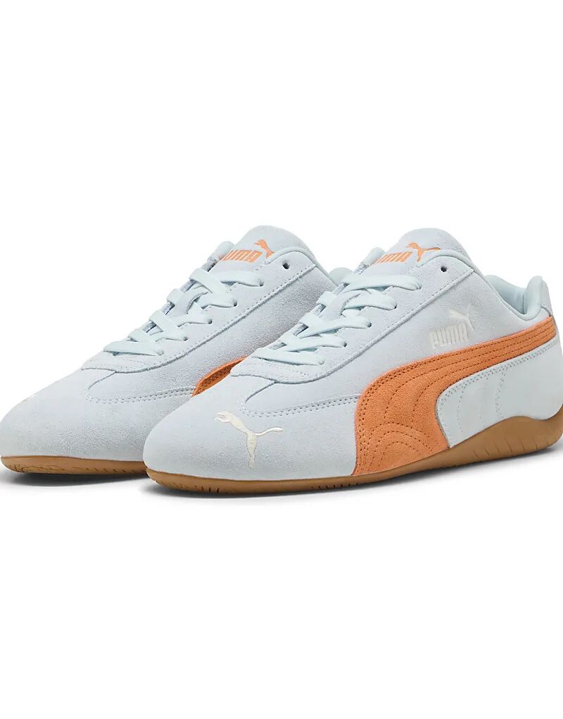 Оранжево-глянцевые кроссовки Puma Speedcat и морское стекло