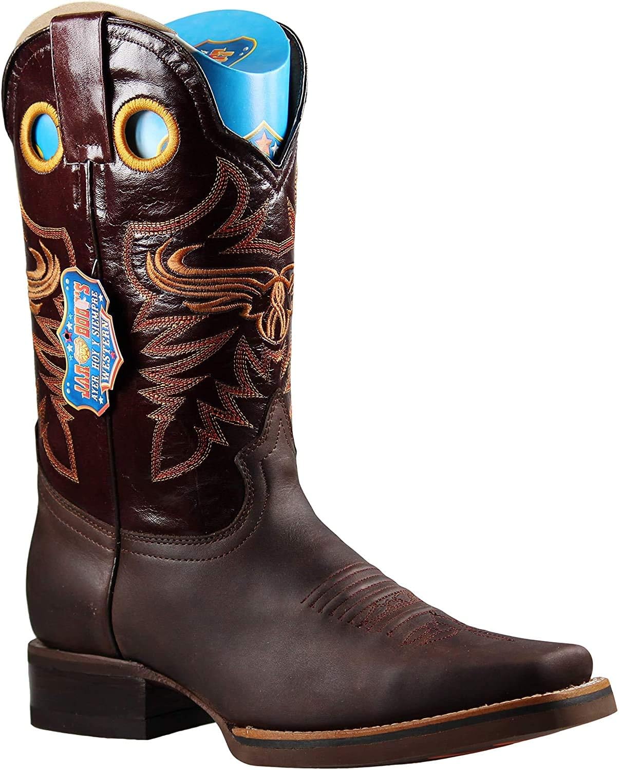 

Мужские ковбойские ботинки с квадратным носком из кожи, модель 40936 Jar Boots, коричневый