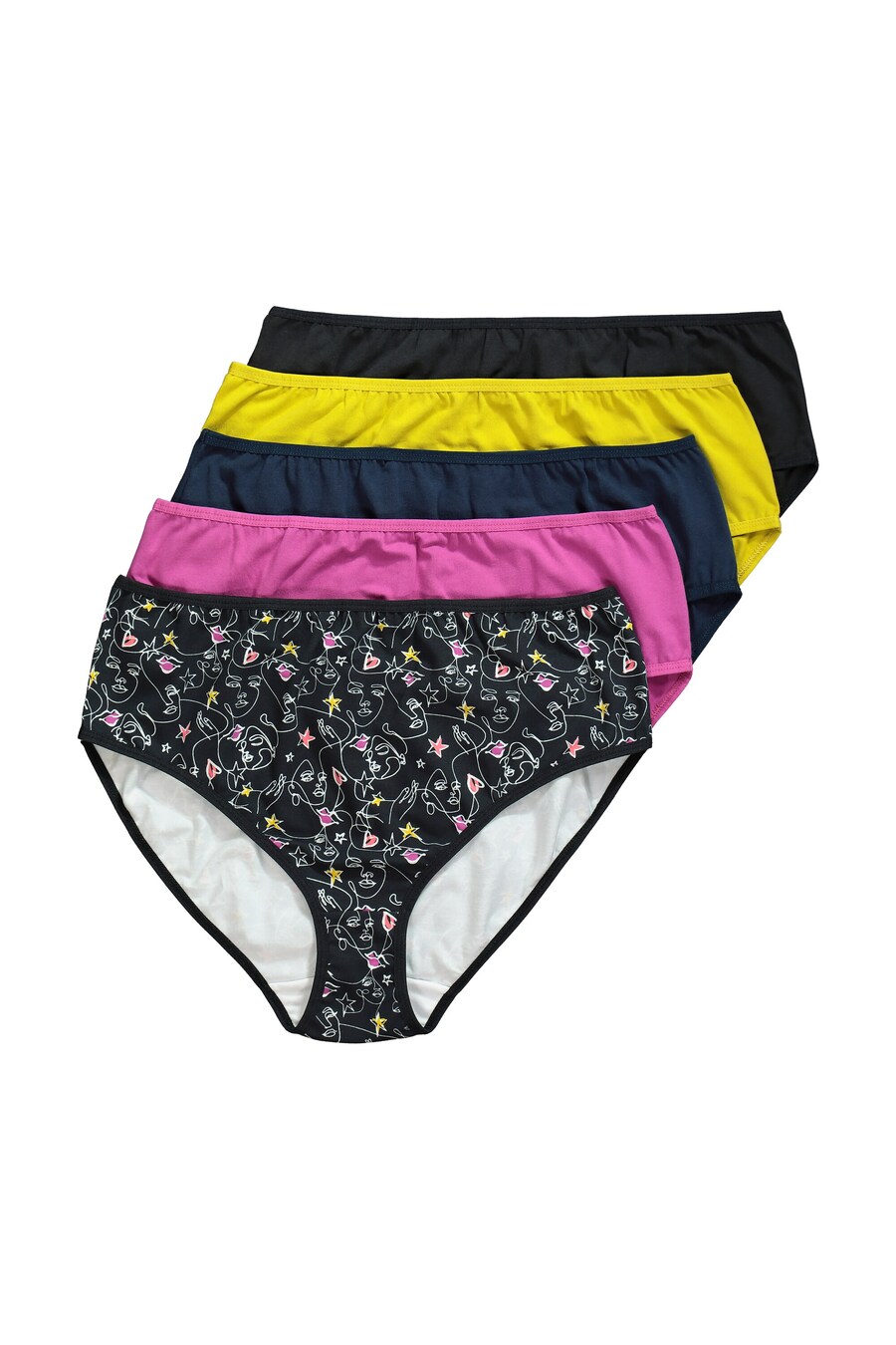 

Трусы Ulla Popken, marine blue/Yellow/Light pink/Black