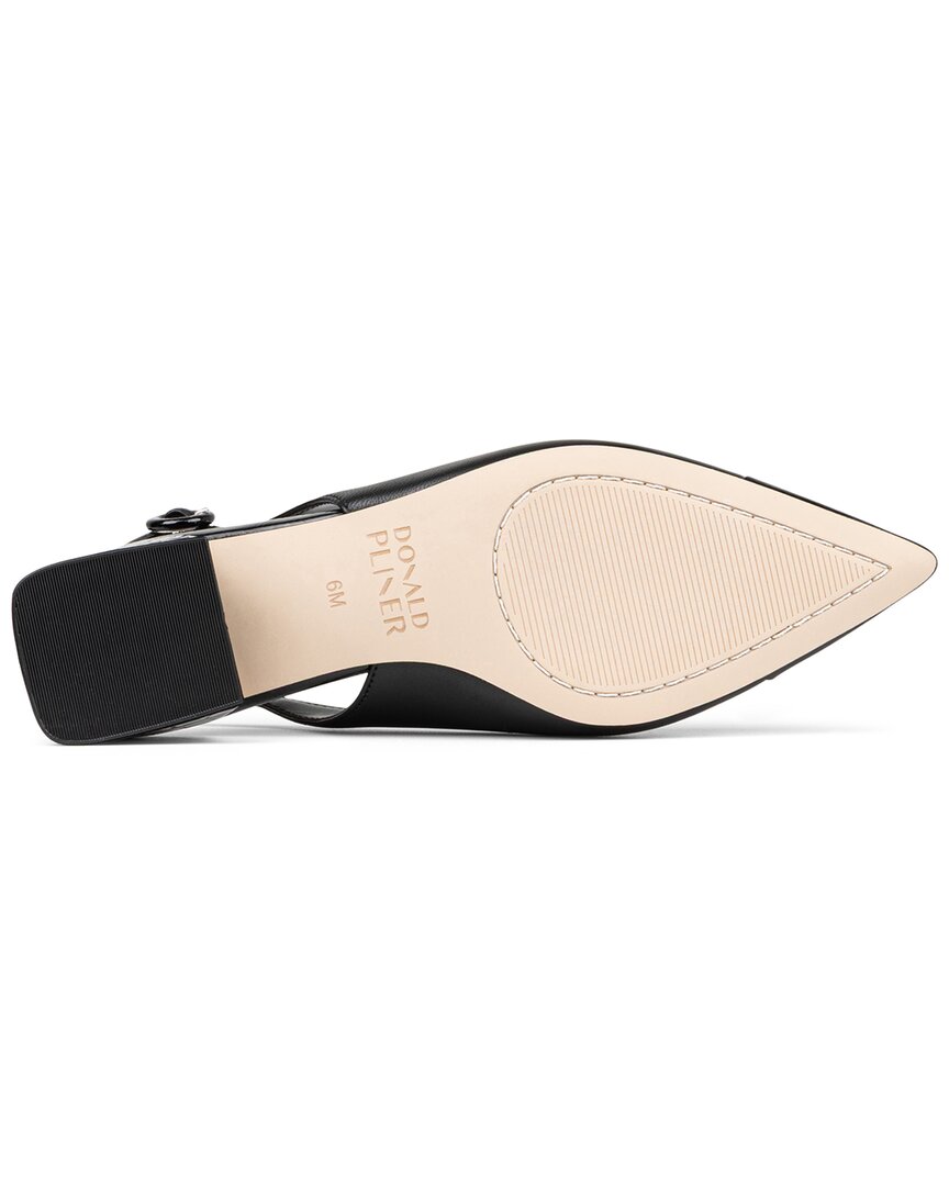 Туфли-лодочки Payton из кожи с открытой пяткой Дональда Плинера Donald Pliner, черный — фото 4