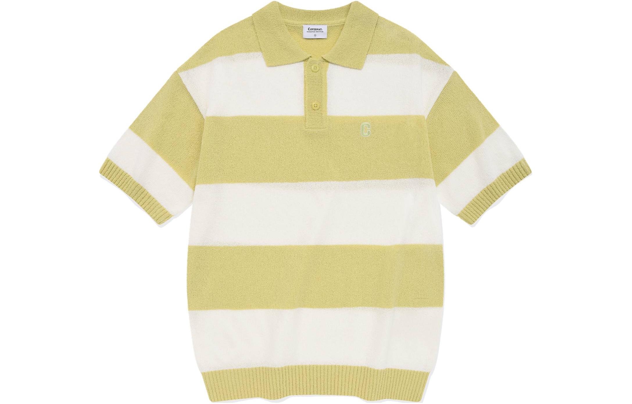 

COVERNAT SS24 Вязаный свитер мужской лайм серый