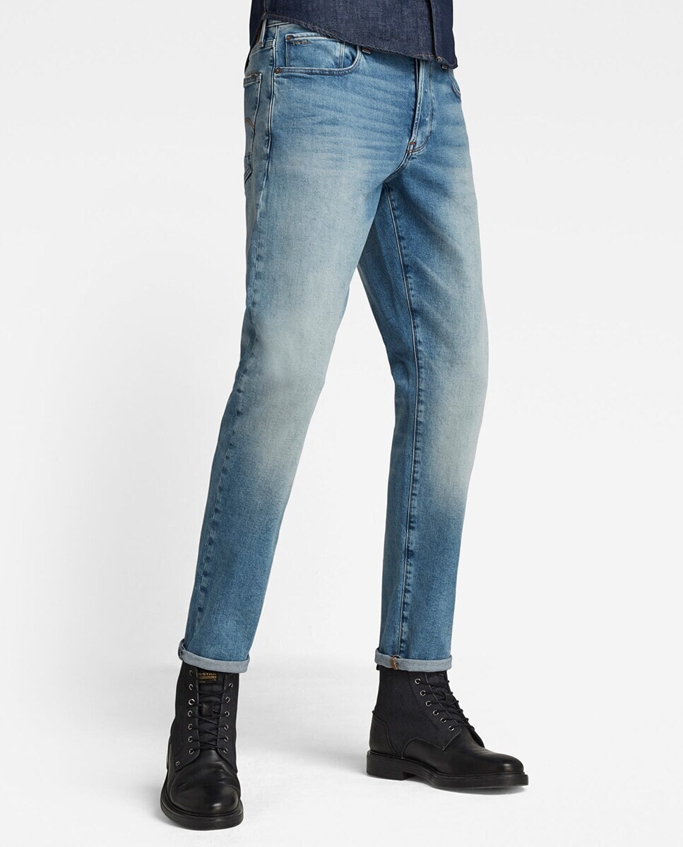 

Прямые синие мужские джинсы 3301 G-Star Raw, синий