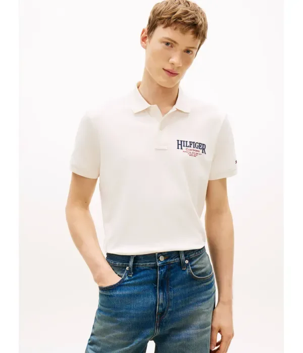 Полюс regular fit Tommy Hilfiger, экрю