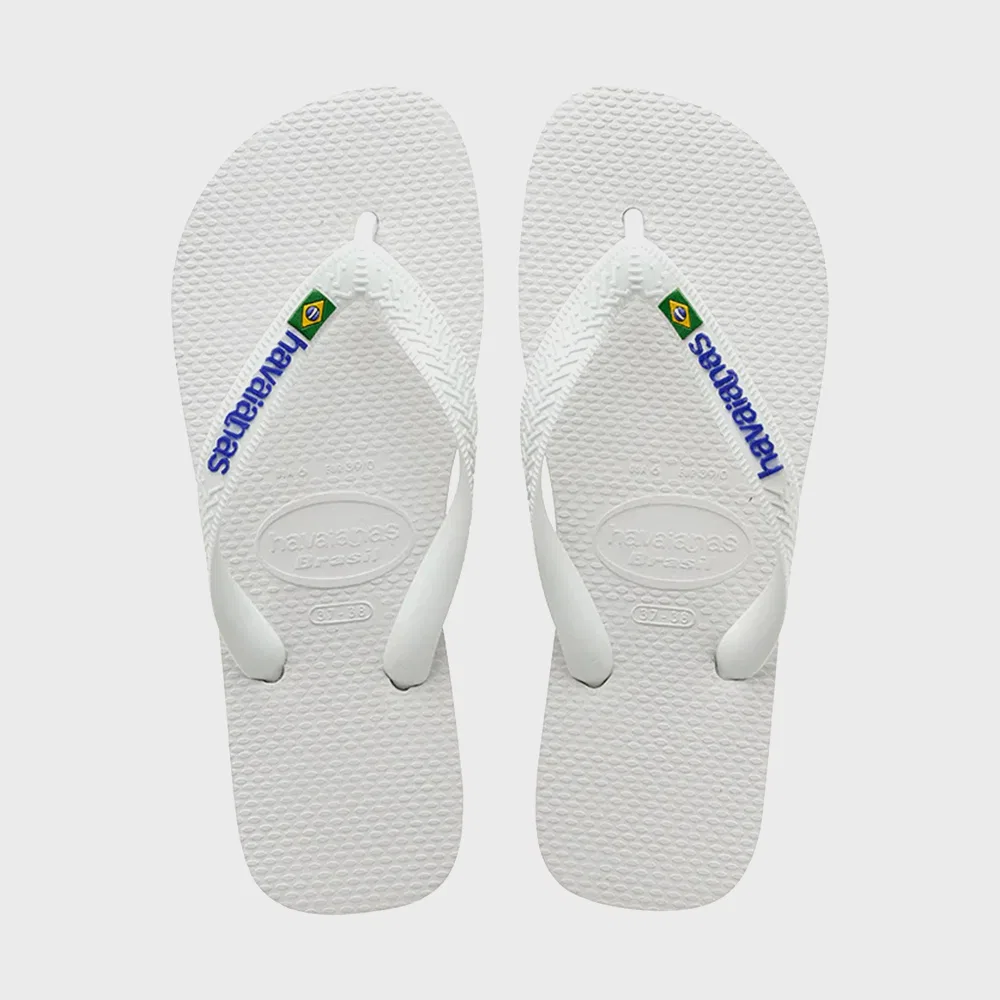 Мужские белые шлёпанцы Brazil Logo от Havaianas — фото 3