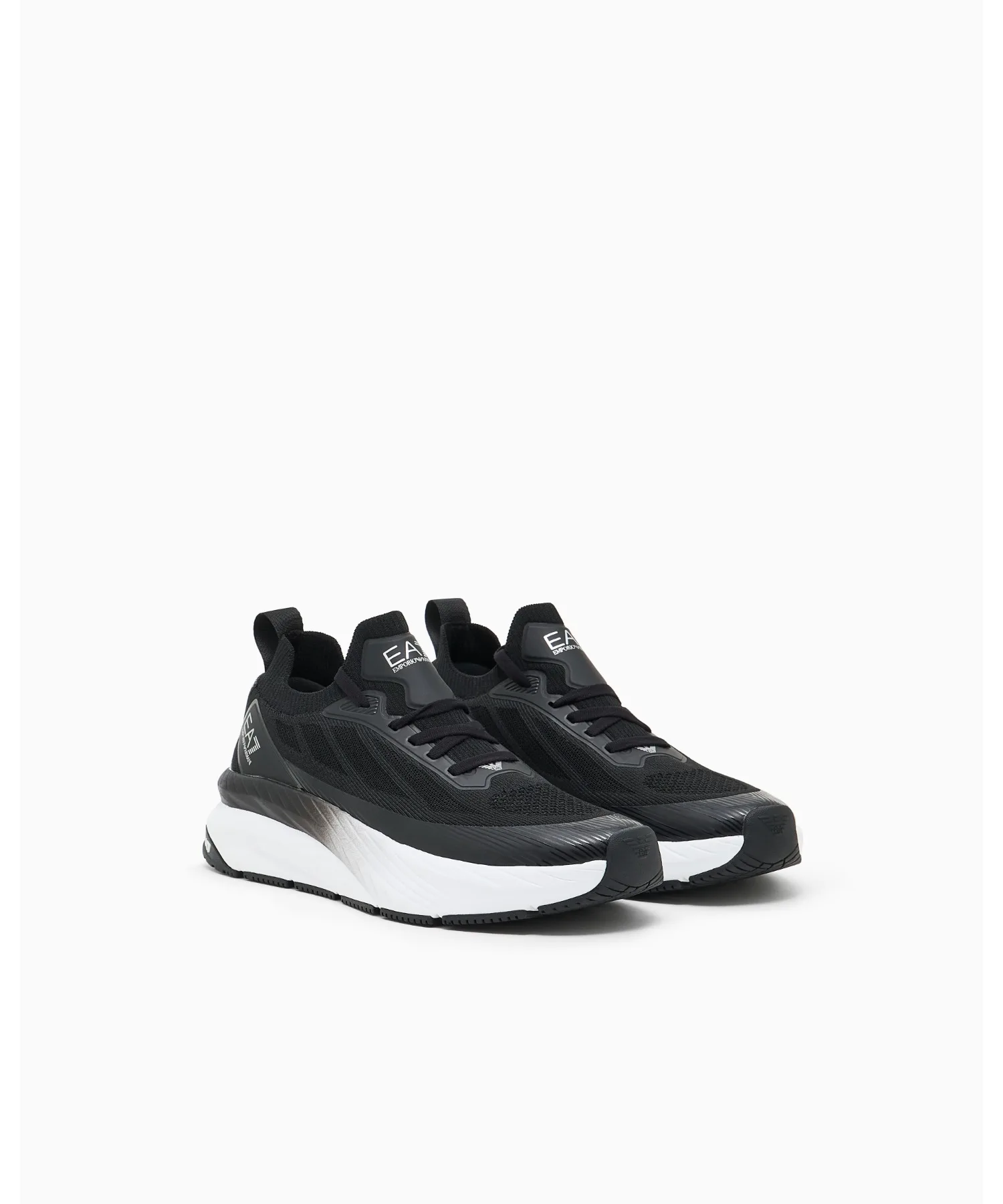 Кроссовки для бега с амортизацией Crusher Sonic Knit EMPORIO ARMANI EA7 белые — фото 3