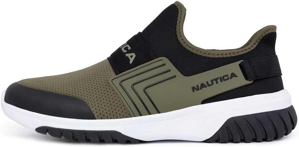 Мужские слипоны Nautica - повседневная модная обувь для прогулок, средняя и широкая полнота, черный — фото 2