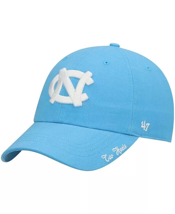 

Женская регулируемая шляпа с логотипом Carolina Blue North Carolina Tar Heels Miata Clean Up '47 Brand, синий