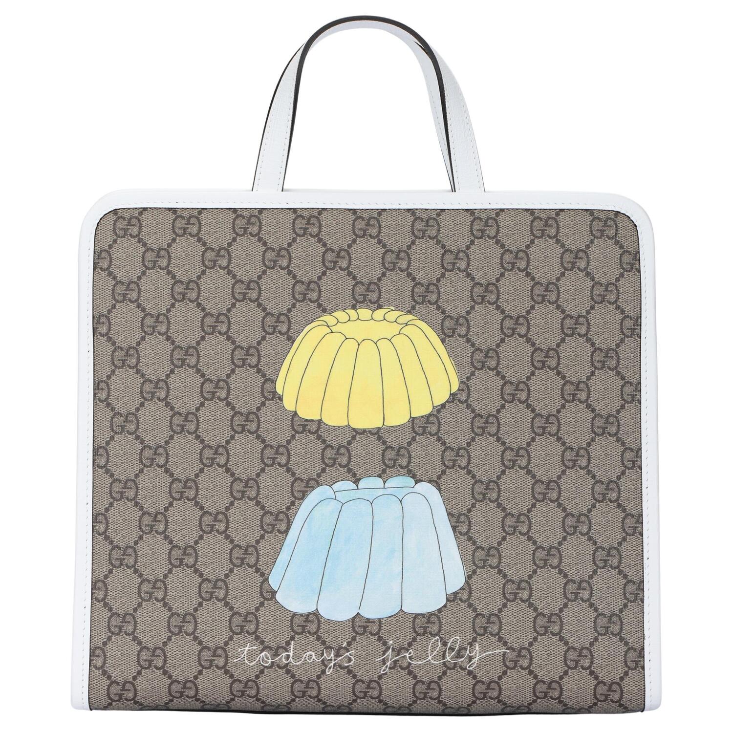 

GUCCI Сумка GG Supreme из холста женская бежевая и темно-коричневая