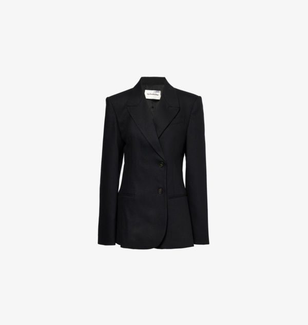 

Двубортный пиджак Morrison классического кроя из эластичной шерсти The Frankie Shop, черный